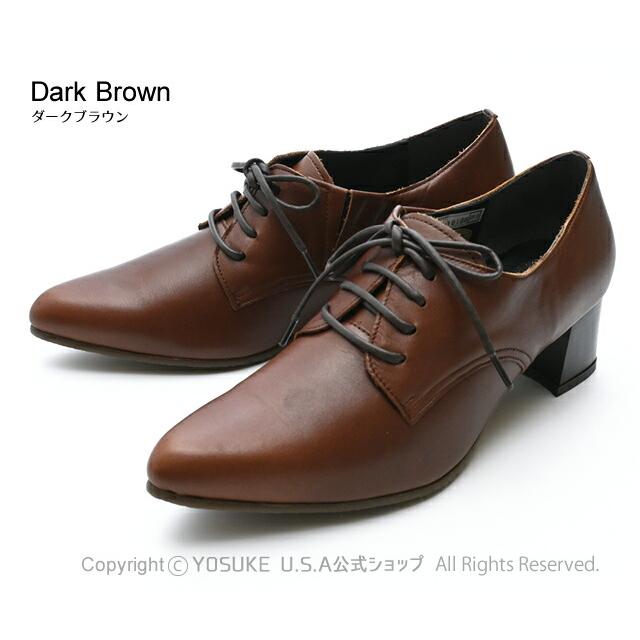 公式SHOP特典キズ補修液付 / ヨースケ YOSUKE レースアップパンプス レディース 本革 日本製 歩きやすい 5cm 太ヒール「爆買」_3