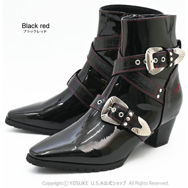 YOSUKE（ヨースケ） バックル付き ショートブーツ ウエスタンブーツ風