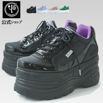 YOSUKE（ヨースケ） 厚底 スニーカー レディース ラメ素材 9.0cm 厚底