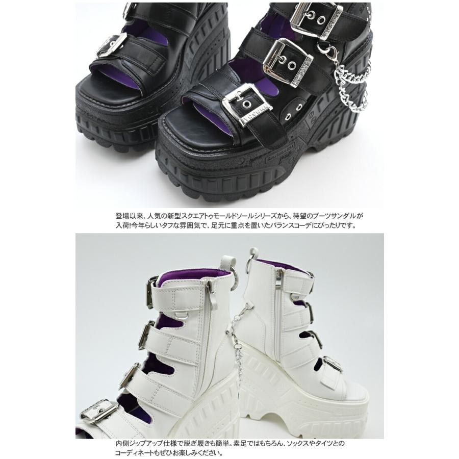 YOSUKE（ヨースケ） 厚底 ブーツサンダル レディース スクエアトゥ