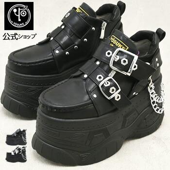 YOSUKE（ヨースケ） 厚底スニーカー レディース Wベルトデザイン 11cm