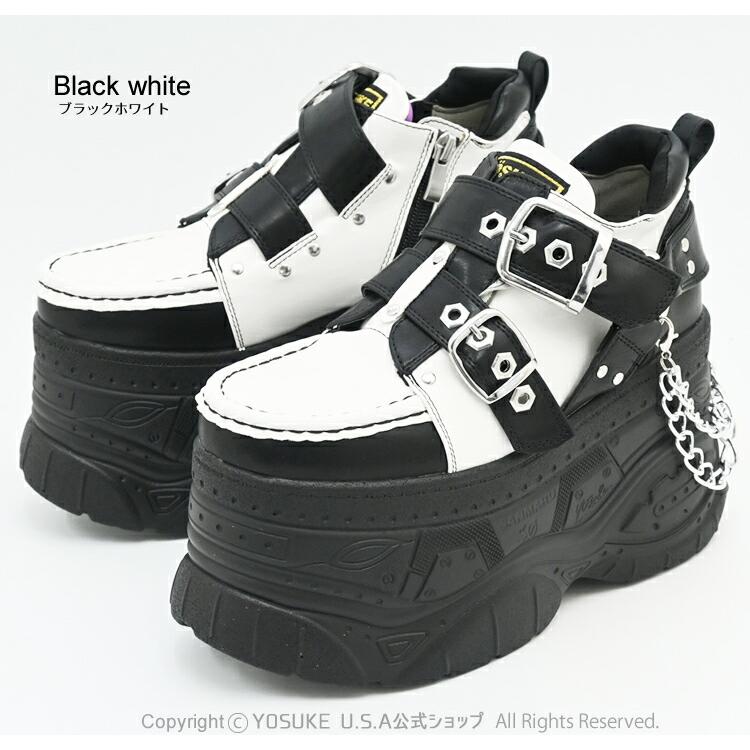 YOSUKE（ヨースケ） 厚底スニーカー レディース Wベルトデザイン 11cm