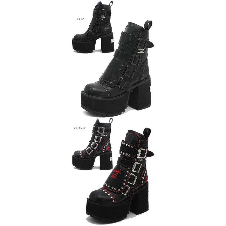 YOSUKE ヨースケ 厚底ブーツ レディース ベルト付きカバーブーツ