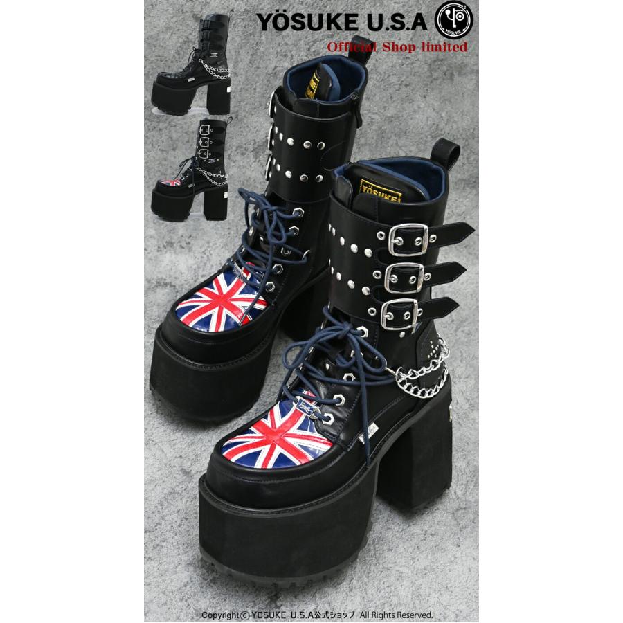 YOSUKE（ヨースケ） 厚底ブーツ メンズ レースアップブーツ ユニオン
