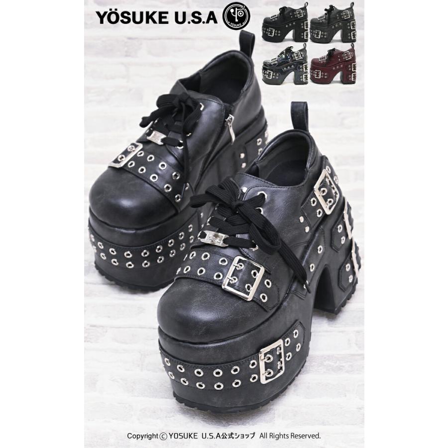 YOSUKE（ヨースケ） 直営SHOP限定 厚底 ブーツ ブラック レースアップ