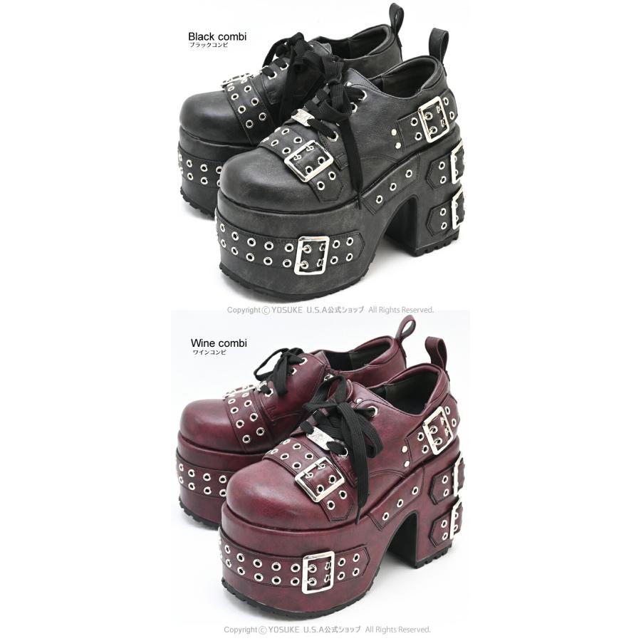 YOSUKE（ヨースケ） 直営SHOP限定 厚底 ブーツ ブラック レースアップ