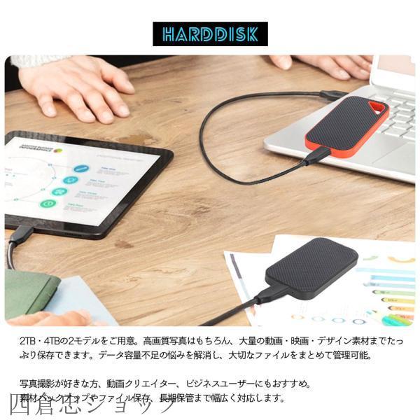 外付けHDD ポータブルHDD 外付けハードディスク 2TB 4TB 大容量 USB3.0