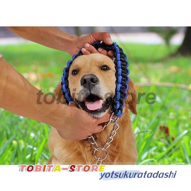 首輪 リード 2点セット 犬用 ペット用 ハーフチョーク リーシュ 1.2m