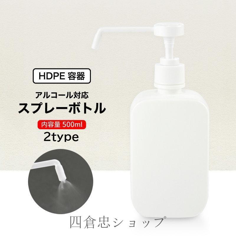 スプレーボトル 容器 ポンプ式 ノズル式 ロングノズル アルコール対応