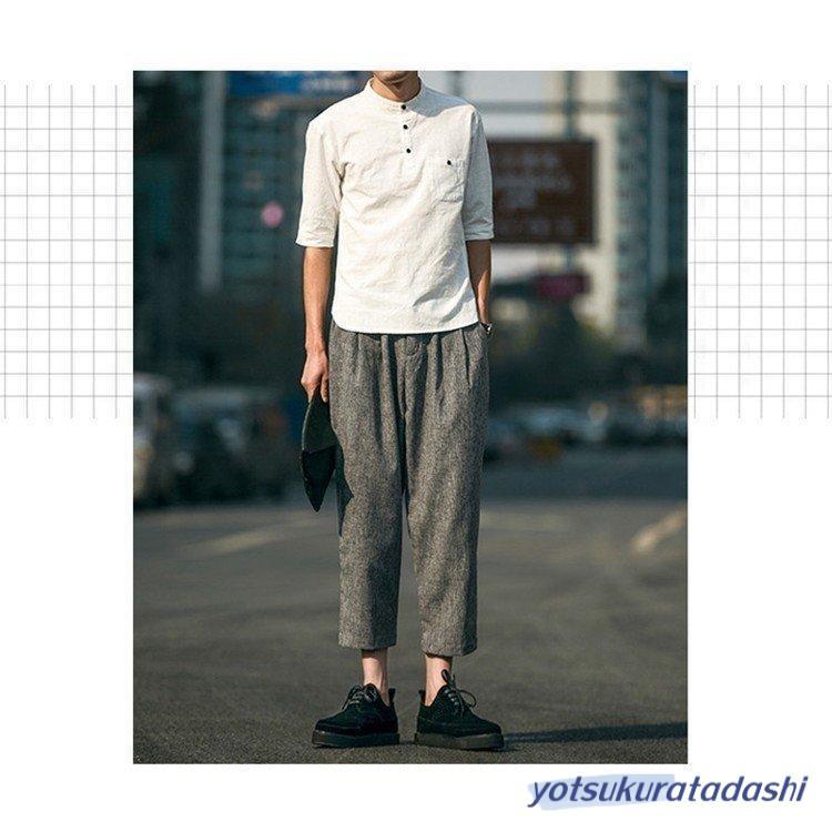 ワイドパンツ メンズ 亜麻 リネンパンツ 夏新作 サルエルパンツ ワイドパンツ メンズ 亜麻 リネンパンツ 夏新作 サルエルパンツ