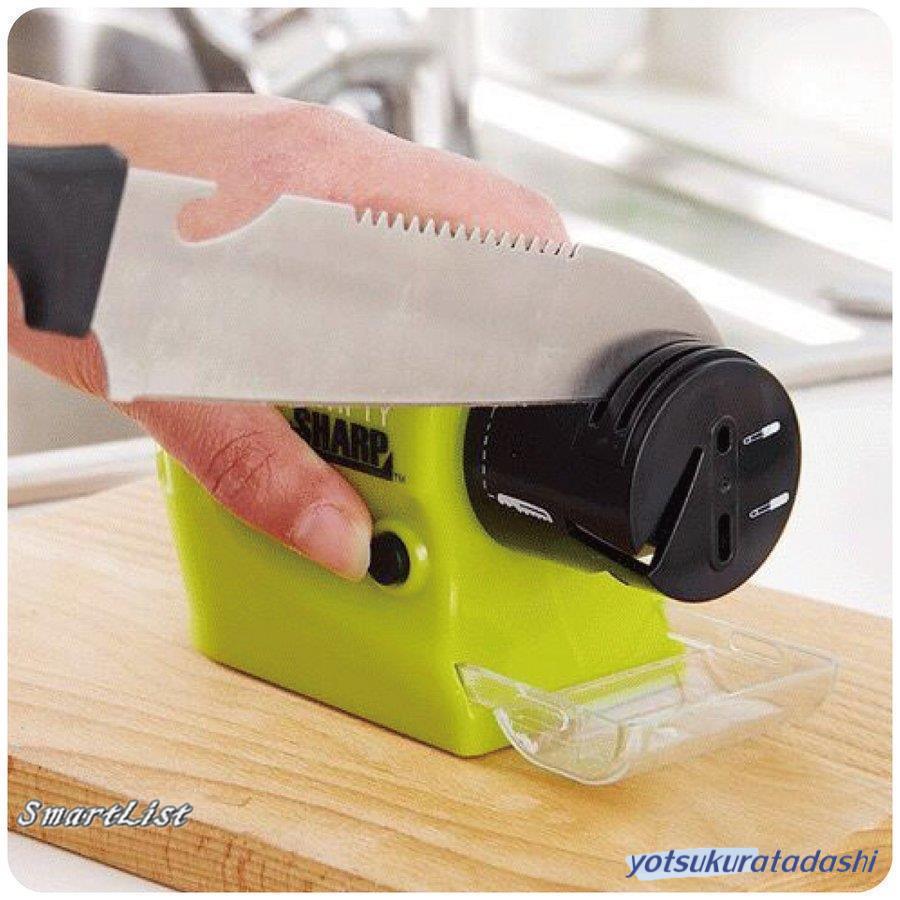 包丁研ぎ器 電動 包丁 シャープナー 電池式 包丁磨き 砥石 単3