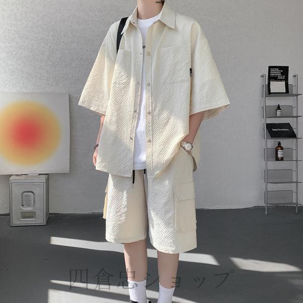 セットアップ メンズ 大きいサイズ 5L 6L 春 夏 秋 半袖 五分袖 七分袖