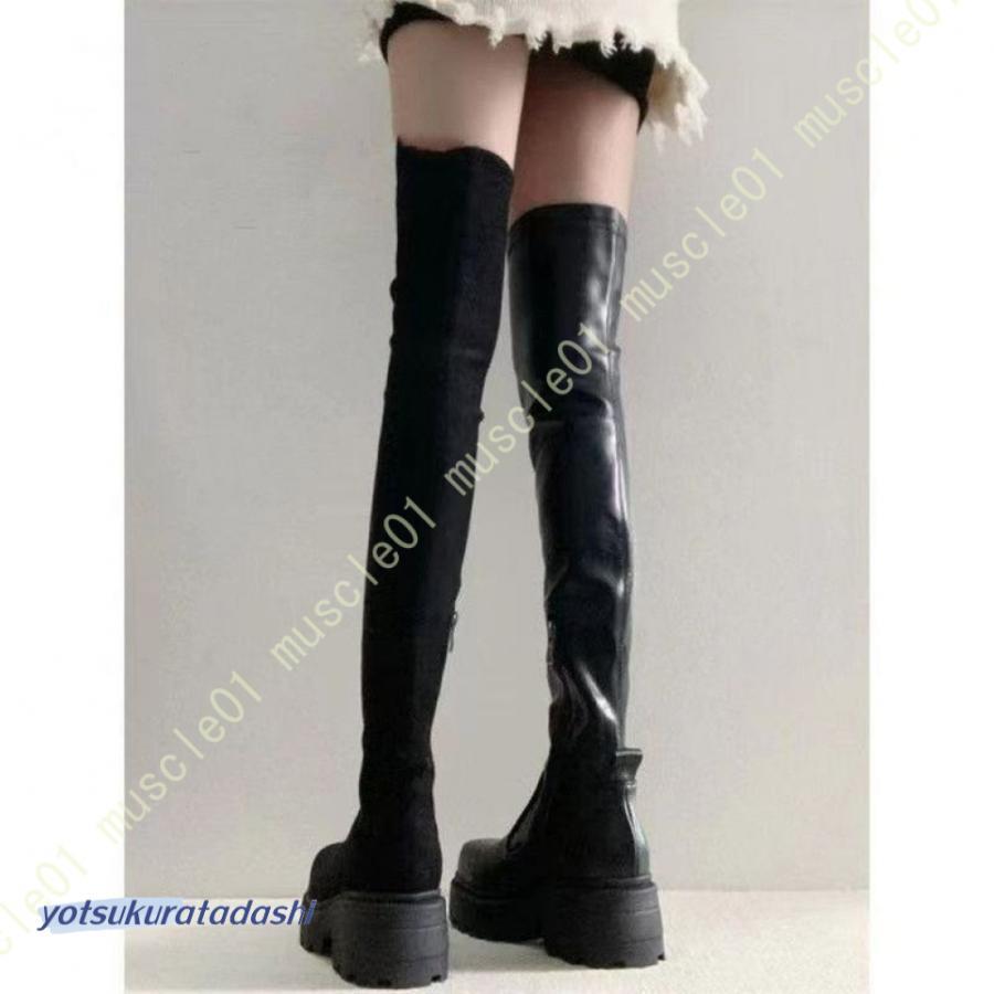 ロングニーハイブーツ ロングブーツ ニーハイブーツ 美脚 ポインテッドトゥ ヒール10cm