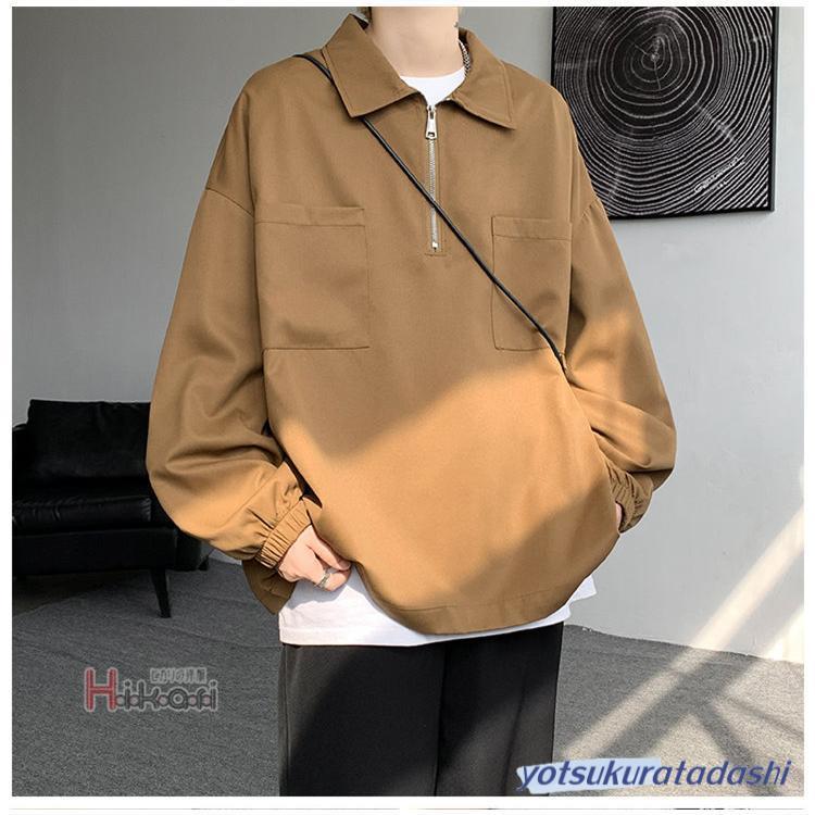 ジップアップ シャツ メンズ 長袖 プルオーバーシャツ ジップ ジップアップ シャツ メンズ 長袖 プルオーバーシャツ ジップ