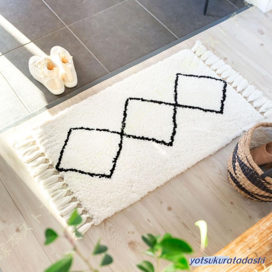 玄関マット ラグマット 約50cm×80cm ベニオワレン風 ラグ カーペット