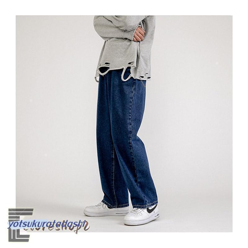 ワイド デニムパンツ メンズ ストレートジーンズ バギー パンツ ワイド デニムパンツ メンズ ストレートジーンズ バギー パンツ