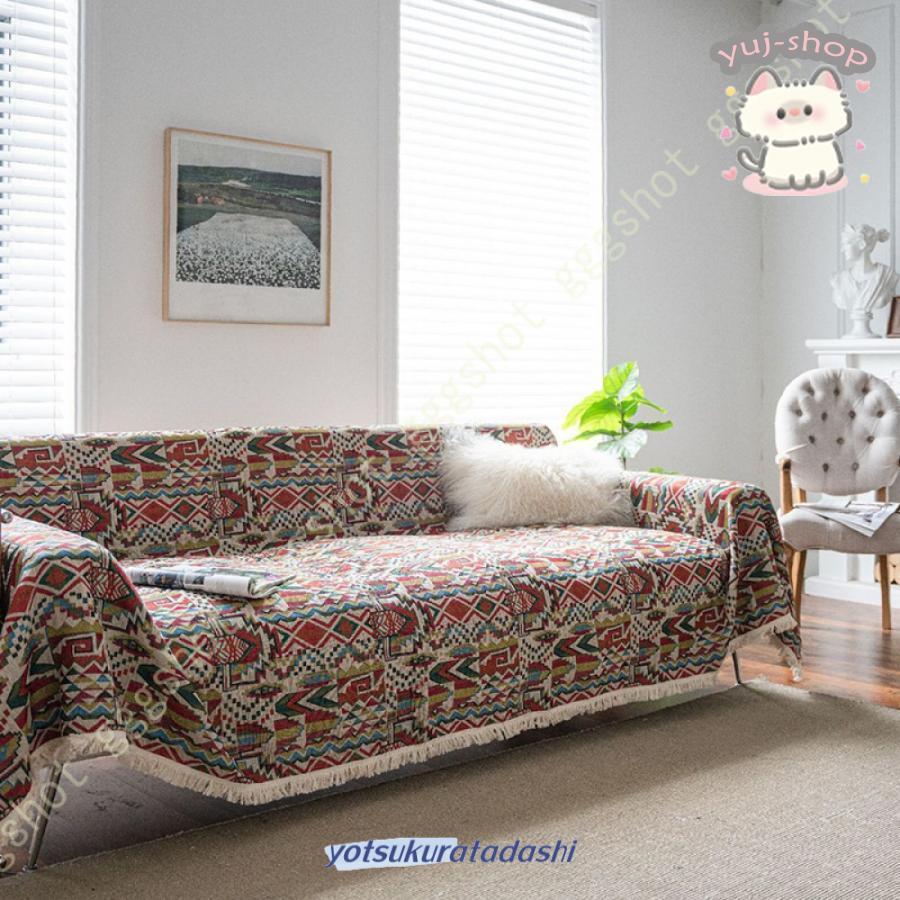爆買 マルチカバー 1枚入り エスニックプリント 180*230cm インド綿100