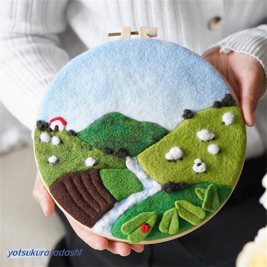 羊毛フェルトキット 材料道具キット 手芸材料セット 手作り 刺繍 羊毛フェルトキット 材料道具キット 手芸材料セット 手作り 刺繍