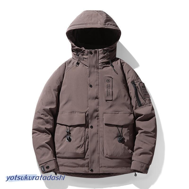 【送料無料】ダウンジャケット メンズ 秋冬 冬服 厚手 軽量 極暖ダウン 防寒 シンプル ボリュームネック メンズ アウター 無地 ジャケット 大きいサイズ フード ダウンジャケット メンズ おしゃれ 暖かい 防寒着 ダウン アウター