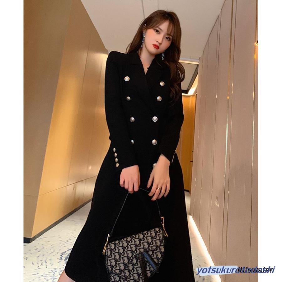 高級黒地金模様・大島紬コート/膝丈ワンピース/ジャケット※鶴帯ベルトポケット付 高級黒地金模様・大島紬コート/膝丈ワンピース/ジャケット※鶴帯