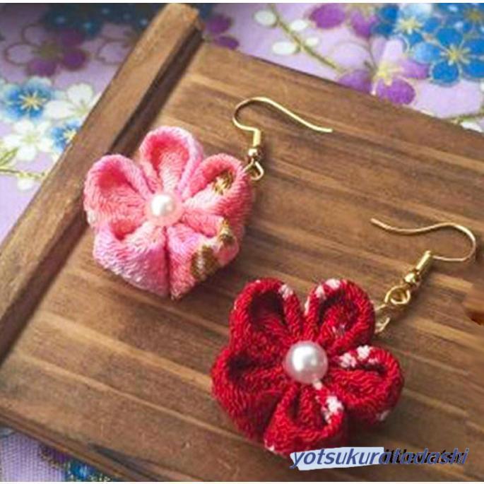 和風ピアス 和風イヤリング つまみ細工 ピアス イヤリング お花 和風ピアス 和風イヤリング つまみ細工 ピアス イヤリング お花