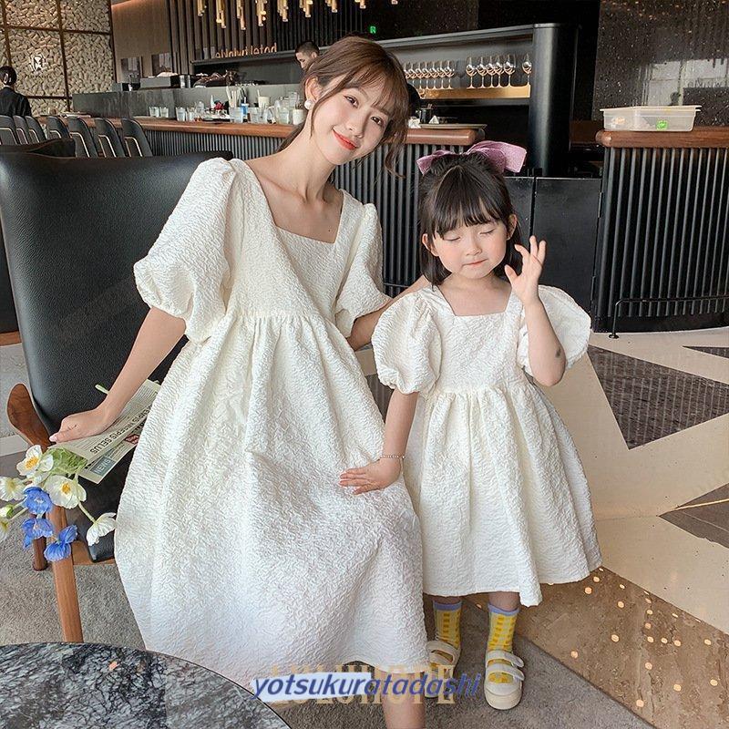 爆買 ママとお揃い 娘とペアルック 親子ペアルック ワンピース リンク