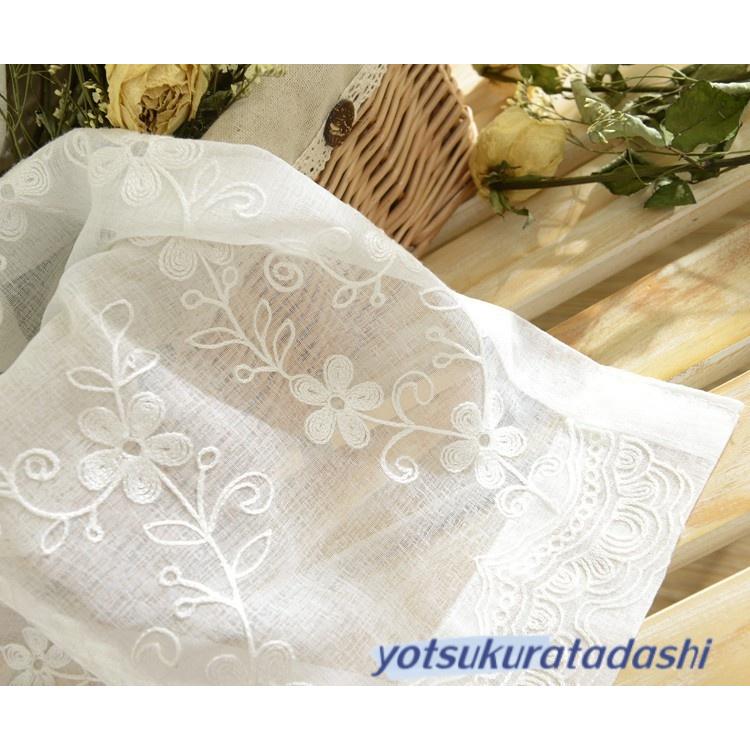 二層一体カーテン　ホワイト　刺繍　人気　高品質 二層一体カーテン ホワイト 刺繍 人気 高品質