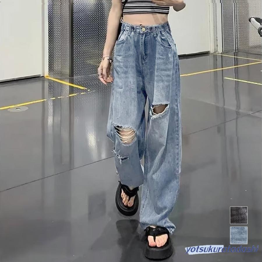 爆買 ダメージジーンズ レディースデニムパンツ : 四倉忠ショップ