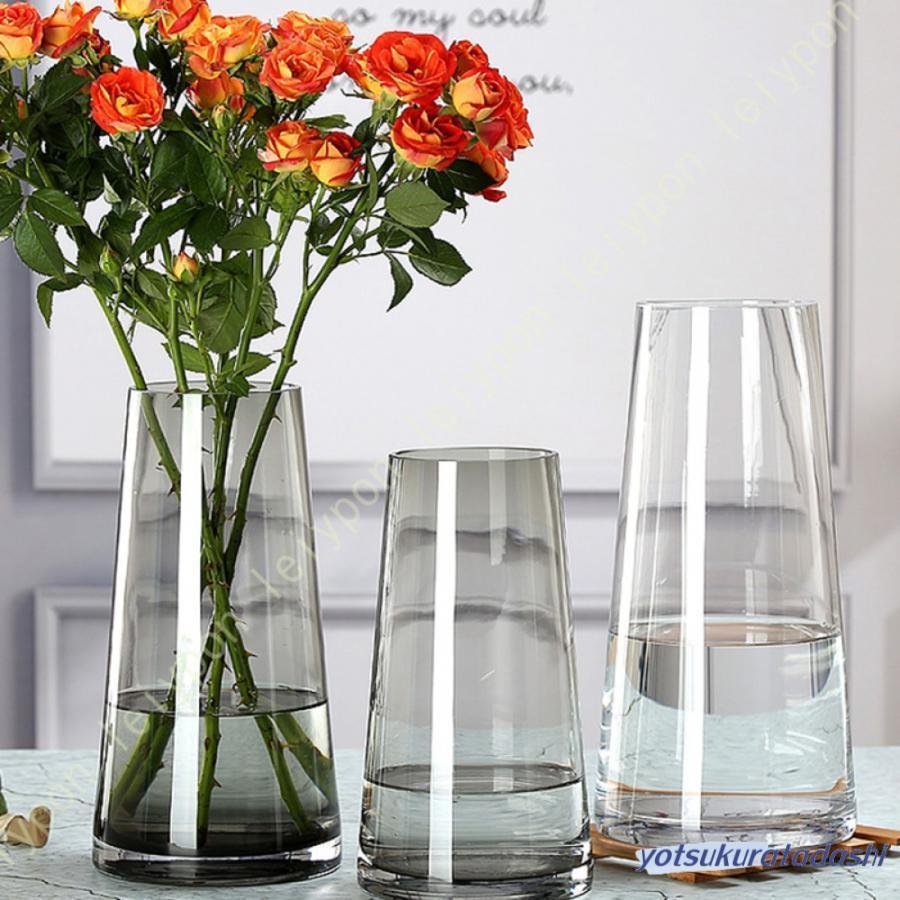 おしゃれ 花瓶 ガラス 北欧 フラワーベース ギフト 花器 透明 ガラス