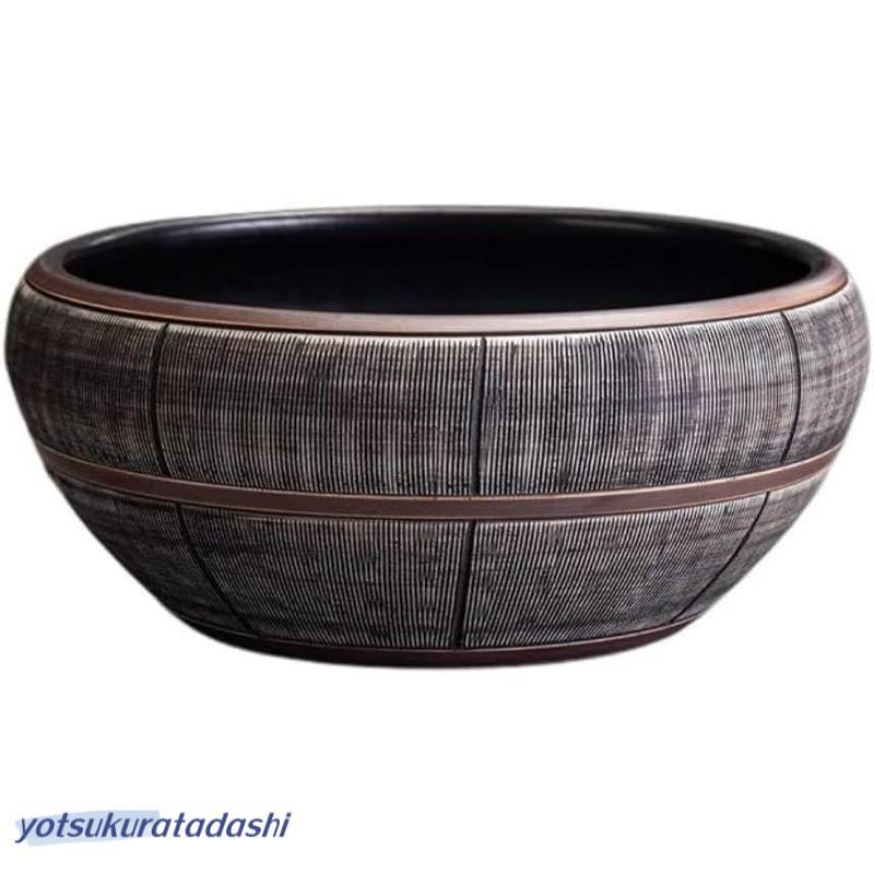 鉢 金魚鉢 睡蓮鉢 メダカ セラミック水耕植木鉢 亀 水槽 スの葉