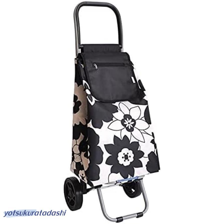 ショッピングカート 花柄 2輪キャリーカート 買い物 おしゃれ