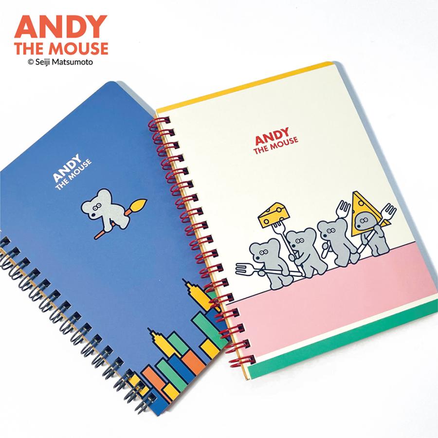 ANDY B6リングノート 方眼ノート ねずみのANDY 松本セイジ 