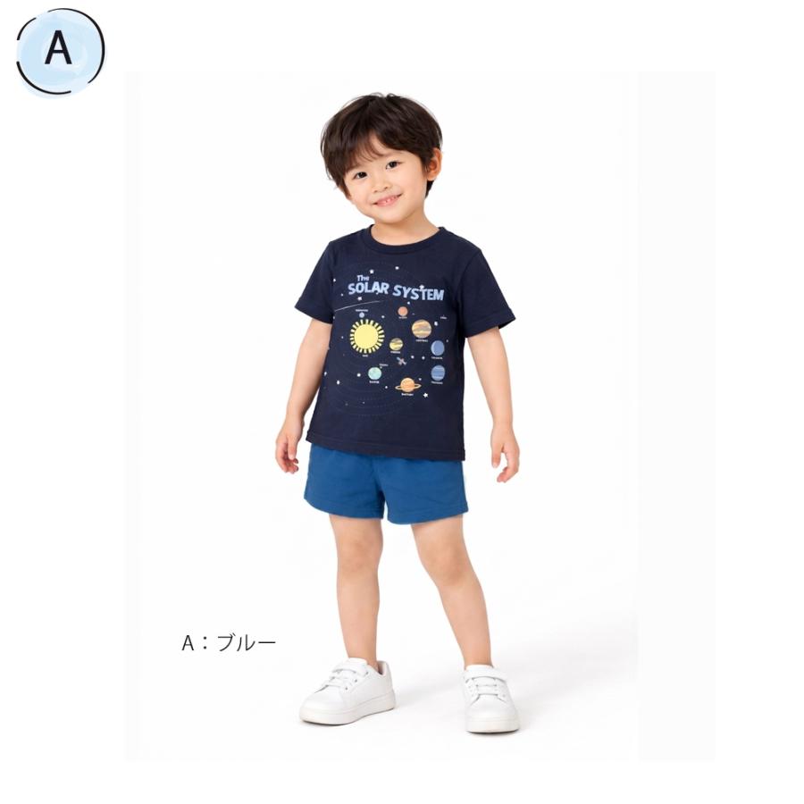 キッズ 無地 楽パンツ ショートパンツ ロングパンツ 子ども ハーフ 