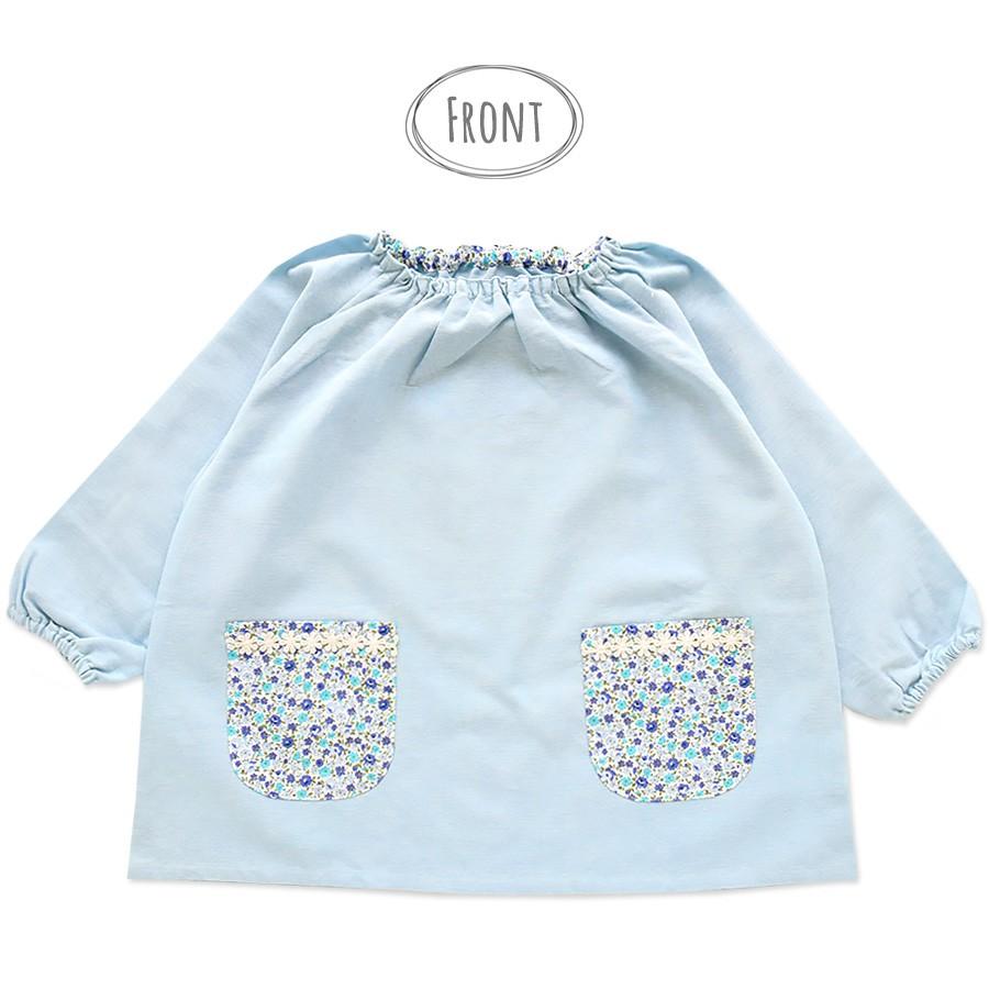 スモック 長袖 小花柄 ポケット パープル サックス ピンク kukka 90 100 110 120 130 スモッグ プレイウエア おしゃれ よつば洋品店 :QO-YY284:よつば洋品店ヤフーショップ 通販 小花柄 ポケット エプロン2点セット 三角巾 シュシュ パープル ピンク 水色 kukka 90 100 110 120 130 140 リネン おしゃれ よつば洋品店