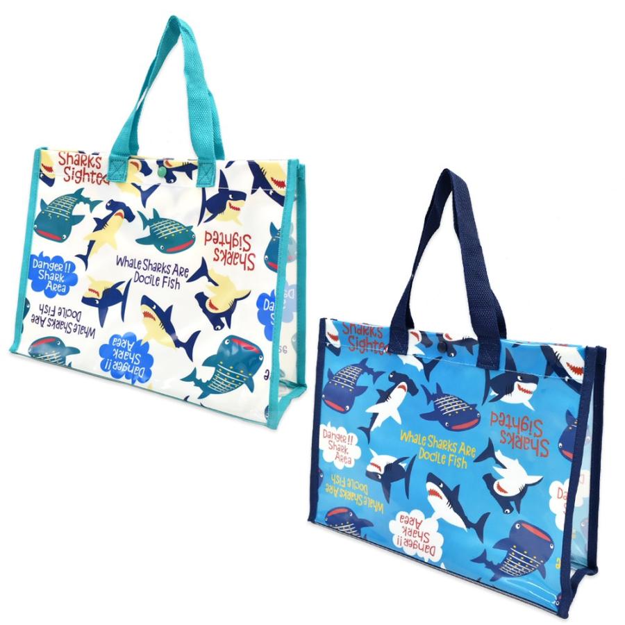 プールバッグ シャーク 柄 ビーチバッグ ホワイト 白 ブルー 青 海 水泳 スイミング ビニール プール サメ おしゃれ 男の子 かっこいい 幼稚園 保育園 小学校 St 24 よつば洋品店ヤフーショップ 通販 Yahoo ショッピング