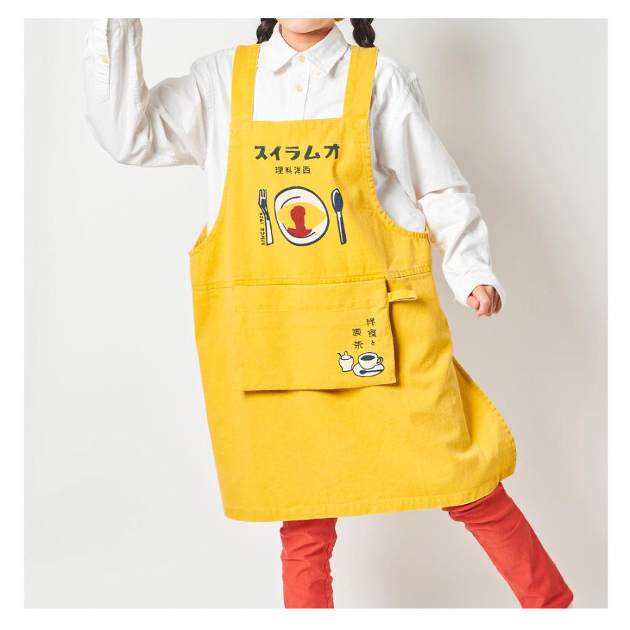 エプロン・三角巾 ayayamanaka apron キッズエプロン PACKABLE KIDS APRON 三角巾付き レガッタ エプロン