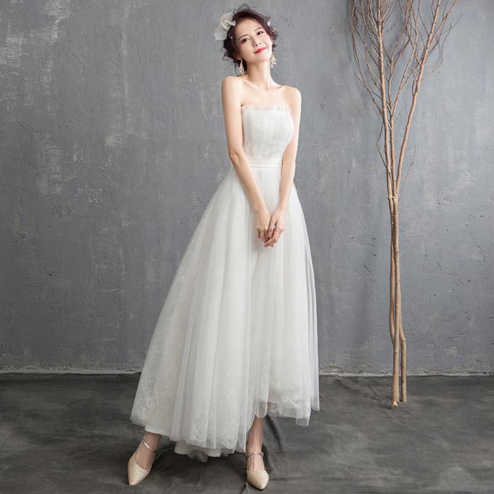 ウェティグドレス パーティードレス ロングドレス 結婚式 Aラインドレス 安い 大きいサイズ 二次会 海外挙式 花嫁 ドレス 白 ワンピース エンパイア 日本正規代理店品