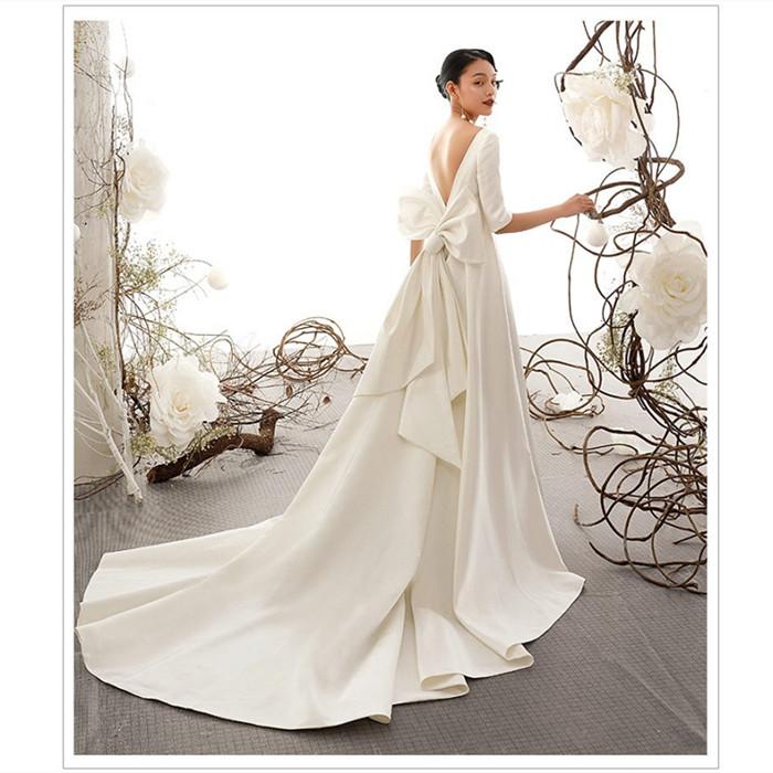 ウェティグドレス 長袖 Aラインドレス パーティードレス ロングドレス 結婚式 二次会 海外挙式 花嫁 安い 大きいサイズ 発表会 おしゃれ 前撮り 披露宴 トレーン Azhs1 優美japan 通販 Yahoo ショッピング