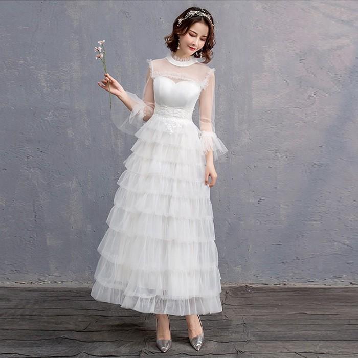 好評 ウェディグドレス 長袖 ミニ丈ドレス 二次会 花嫁 パーティドレス 結婚式 白 ワンピース 演奏会 大きいサイズ 小さいサイズ ドレス 発表会 安い 送料無料 超目玉 Www Doctor Plan Com