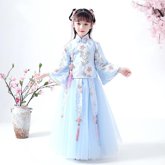 中国古風 中華服 その他のコスプレ衣装 唐装漢服 漢服 チャイナドレス チャイナ服 チャイナドレス コスプレ 中国古代衣装 中華国学服 子供 キッズ ステージ 撮影 舞台衣装 中華国学服 可愛い 優美japan 女の子 かわいい Zhfz013