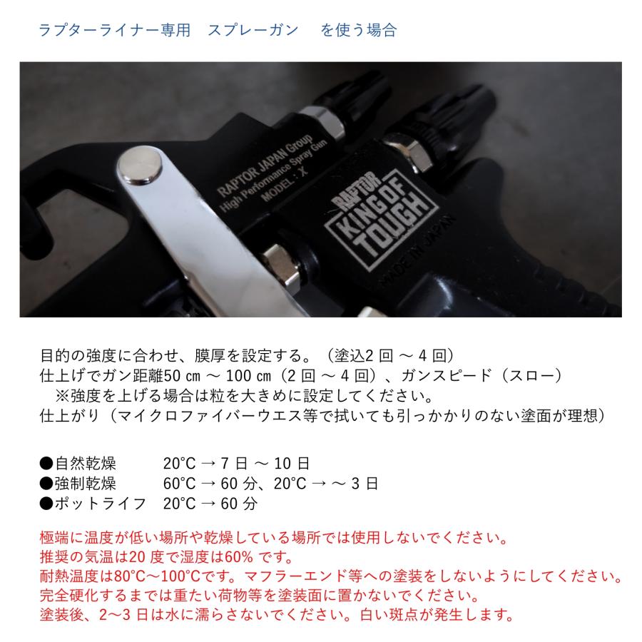 塗料＆硬化剤］ラプターライナー塗料 カラー配合用1Lセット