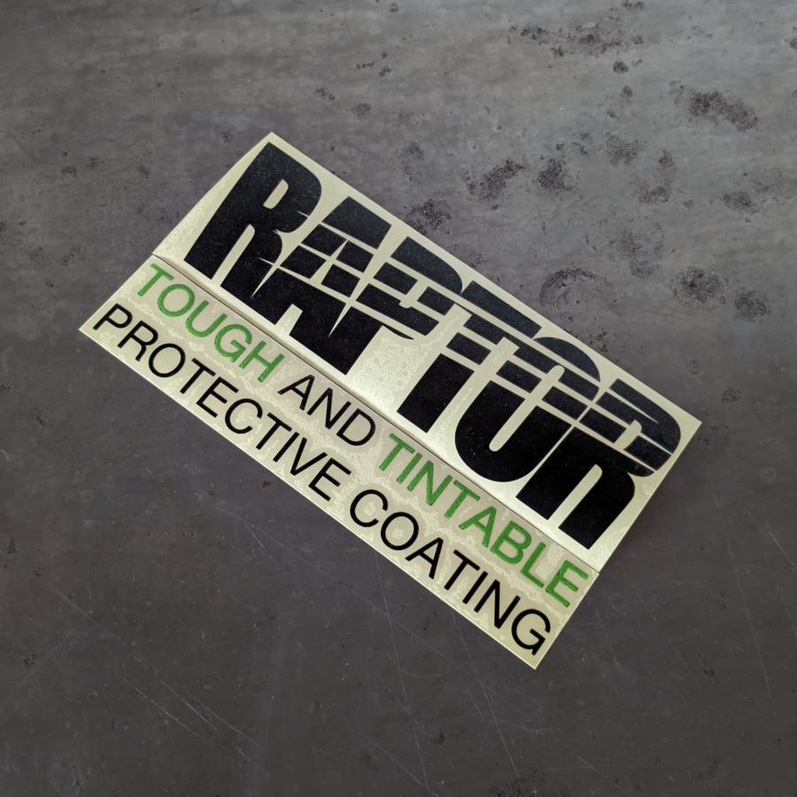 ステッカー］ラプターライナー TOUGH AND TINTABLE（ブラック×グリーン