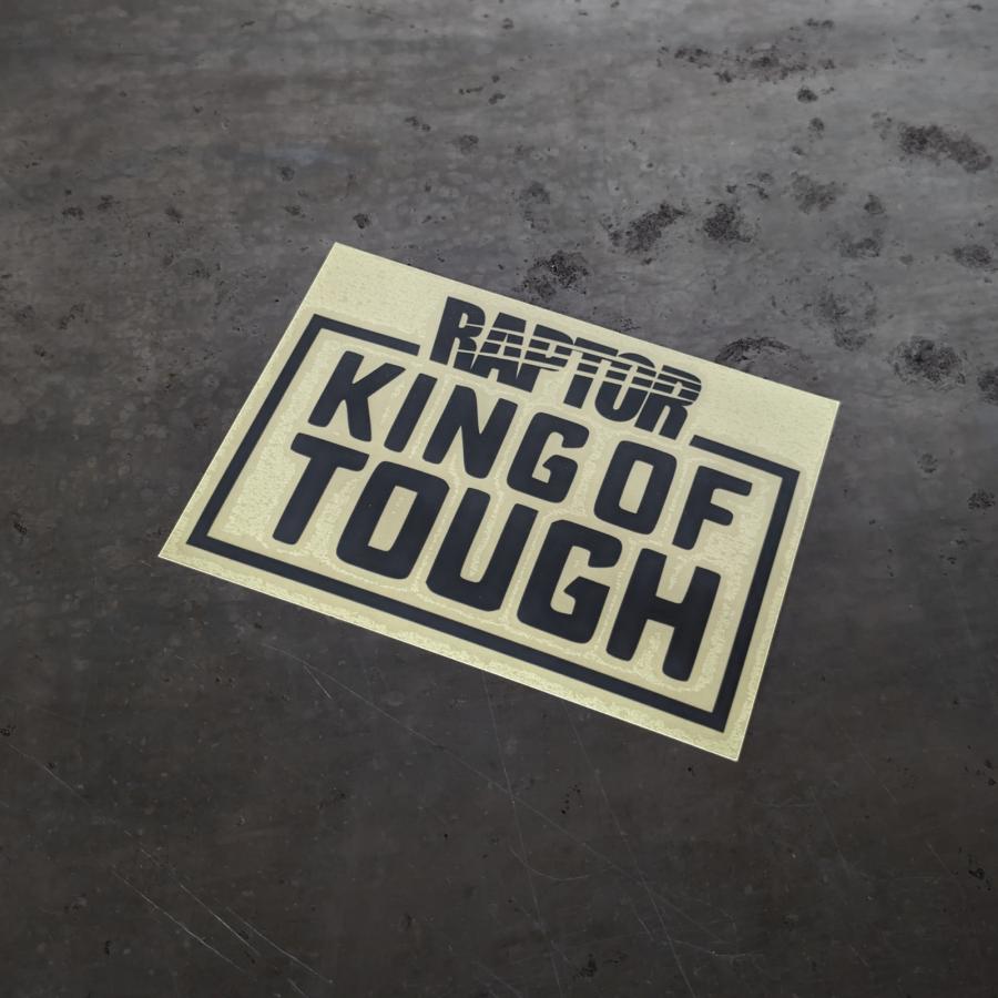 ステッカー］ラプターライナー KING OF TOUGH（グレー） RAPTORLINER