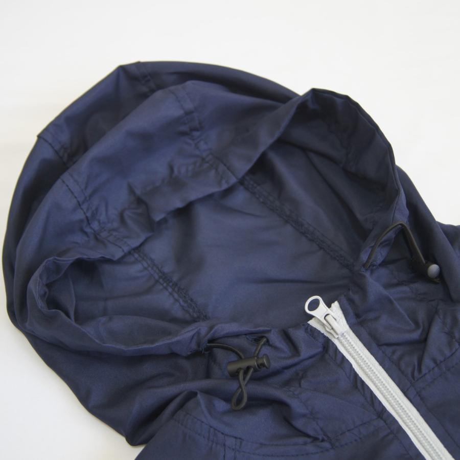 スーパーハッカ　花柄ポケッタブルパーカー　タグ付き新品　ネイビー　収納ポケット付 スーパーハッカ 花柄ポケッタブルパーカー タグ付き新品