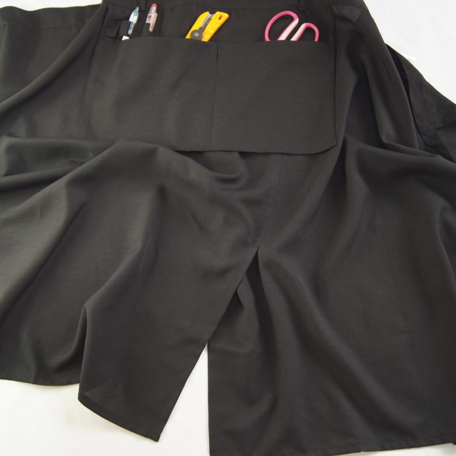 ギャルソンエプロン 前掛け ロングタイプ 男女兼用 テフロン加工 撥水