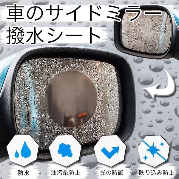 ゆにゅうどっとねっとサイドミラー撥水フィルム 2枚入り 直径8cm マイクロ