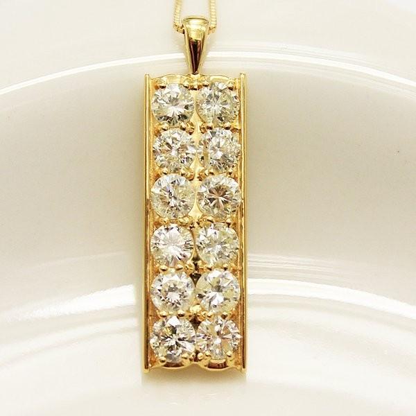 高い素材 18金 イエローゴールド 2ct ダイヤモンド プレート デザイン ペンダント 代引不可 偉大な Loopbiketours Com