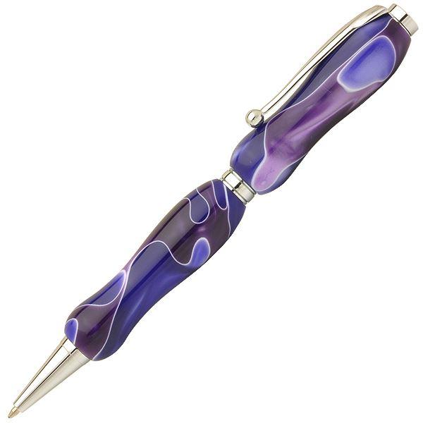 本店は Purple〕 〔カシスパープル アクリルボールペン/文房具 クロスタイプ Pen』 『Marble オフィス用品 文具 日本製 芯：0.7mm 万年筆