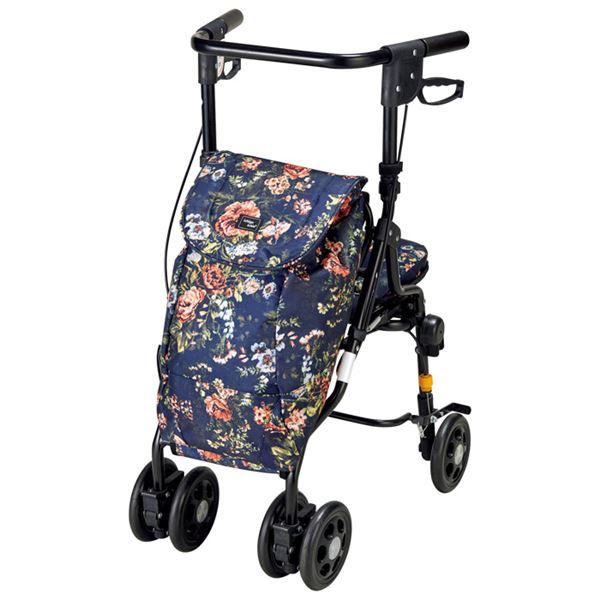 楽天1位 折りたたみ キャリーカート ショッピングカート 花柄 幅44 奥行56 高さ80 5 5cm 椅子付き スイスイ歩けるアンティ 新着商品 Www Thedailyspud Com