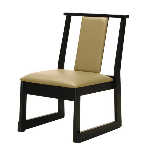 プレゼントにも。北欧風の可愛い天然木製 ローチェア 椅子木製 ローチェア/パーソナルチェア 〔ベージュ〕 幅470mm スタッキング可 合皮/合成皮革 〔リビング〕 完成品〔代引不可〕